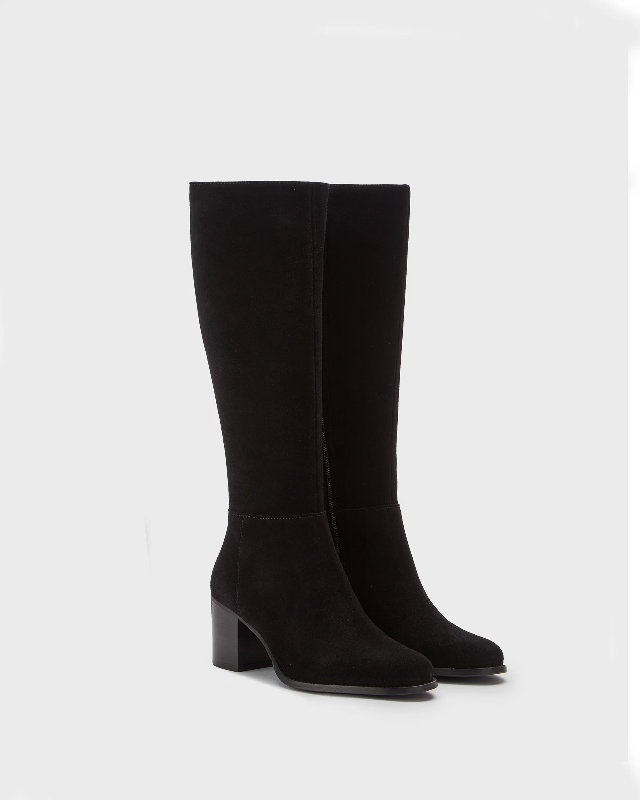 Dalia Standard Knee High Boots in Black Suede - Image 3