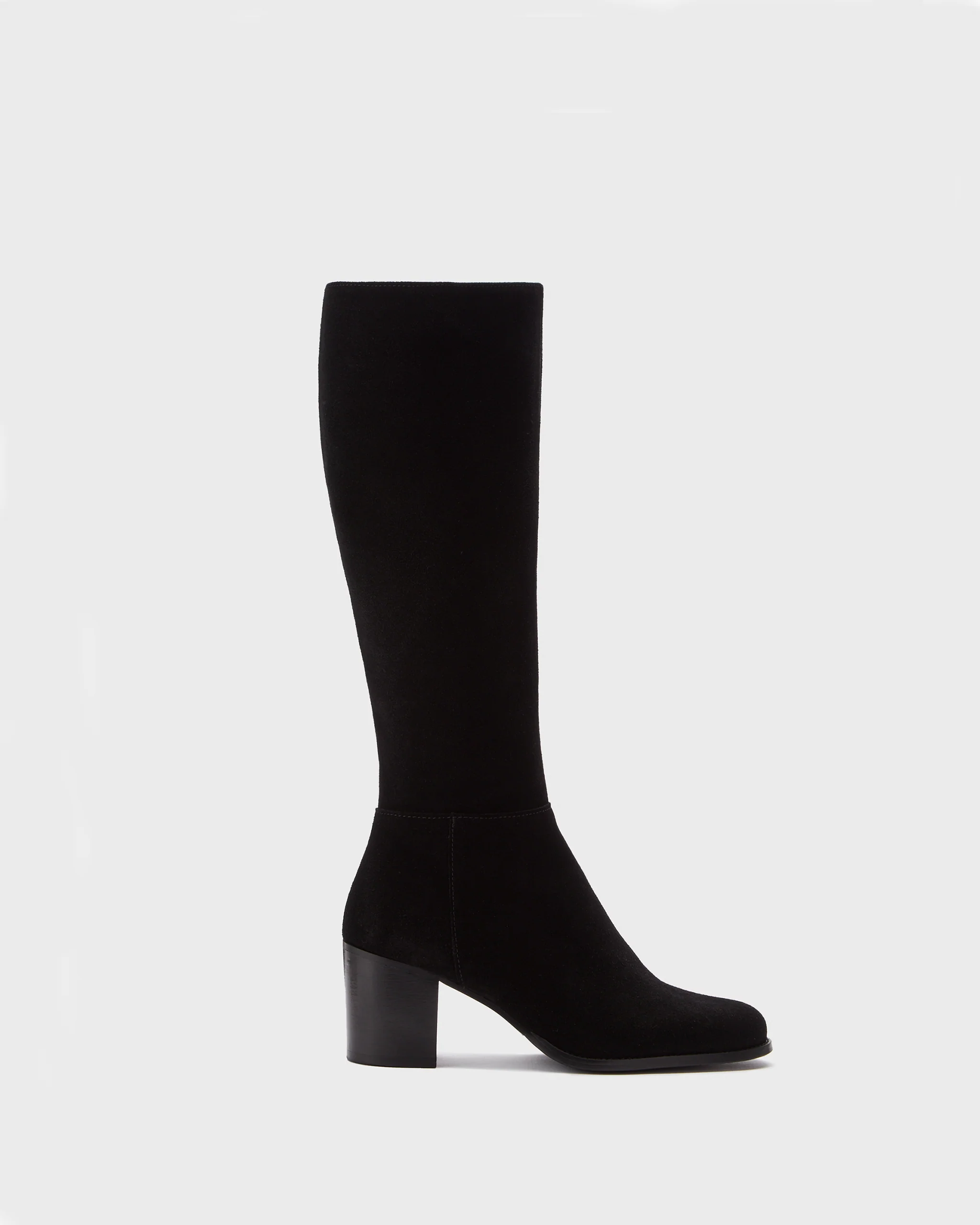 Dalia Standard Knee High Boots in Black Suede - Image 4