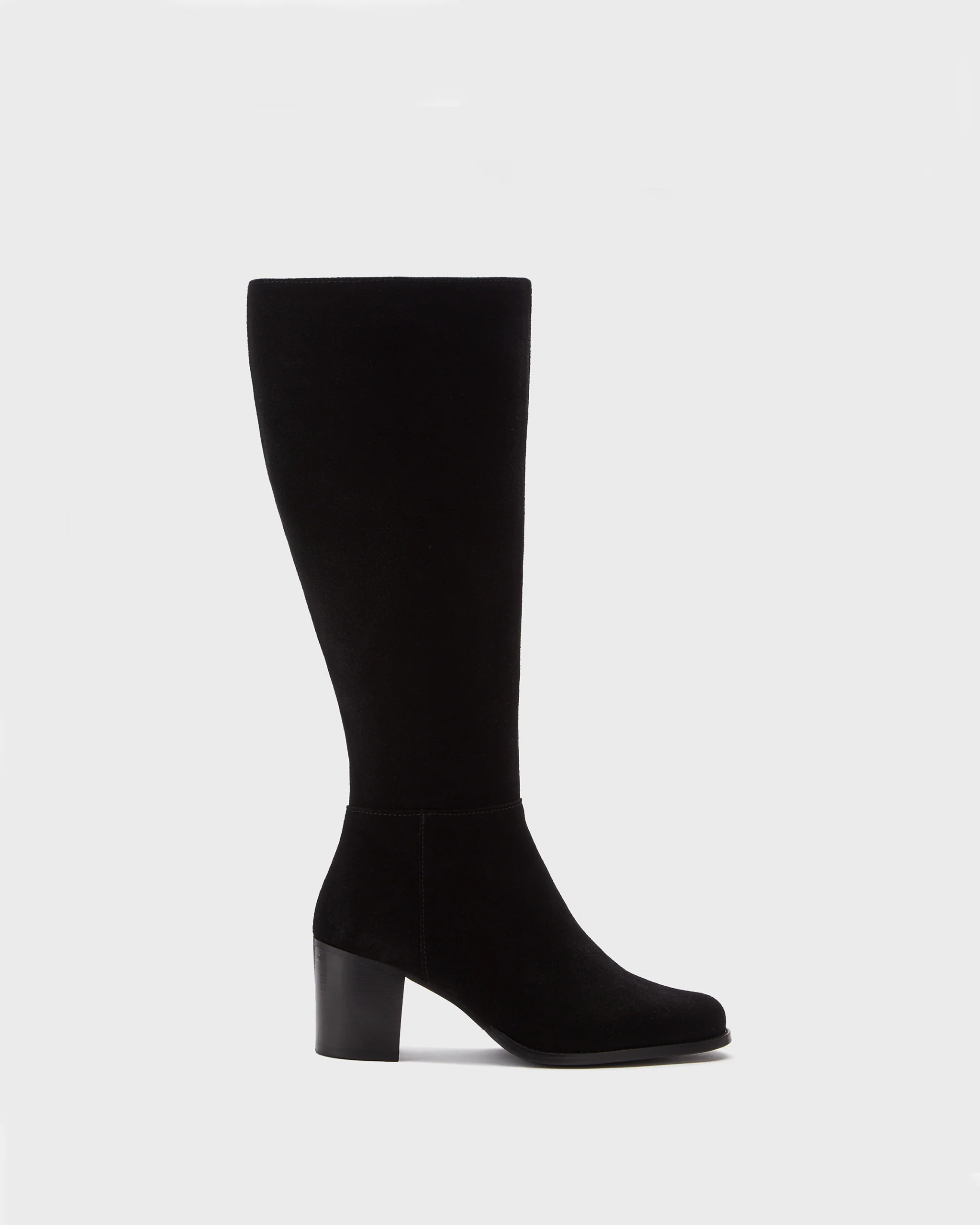 Dalia Standard Knee High Boots in Black Suede - Image 5