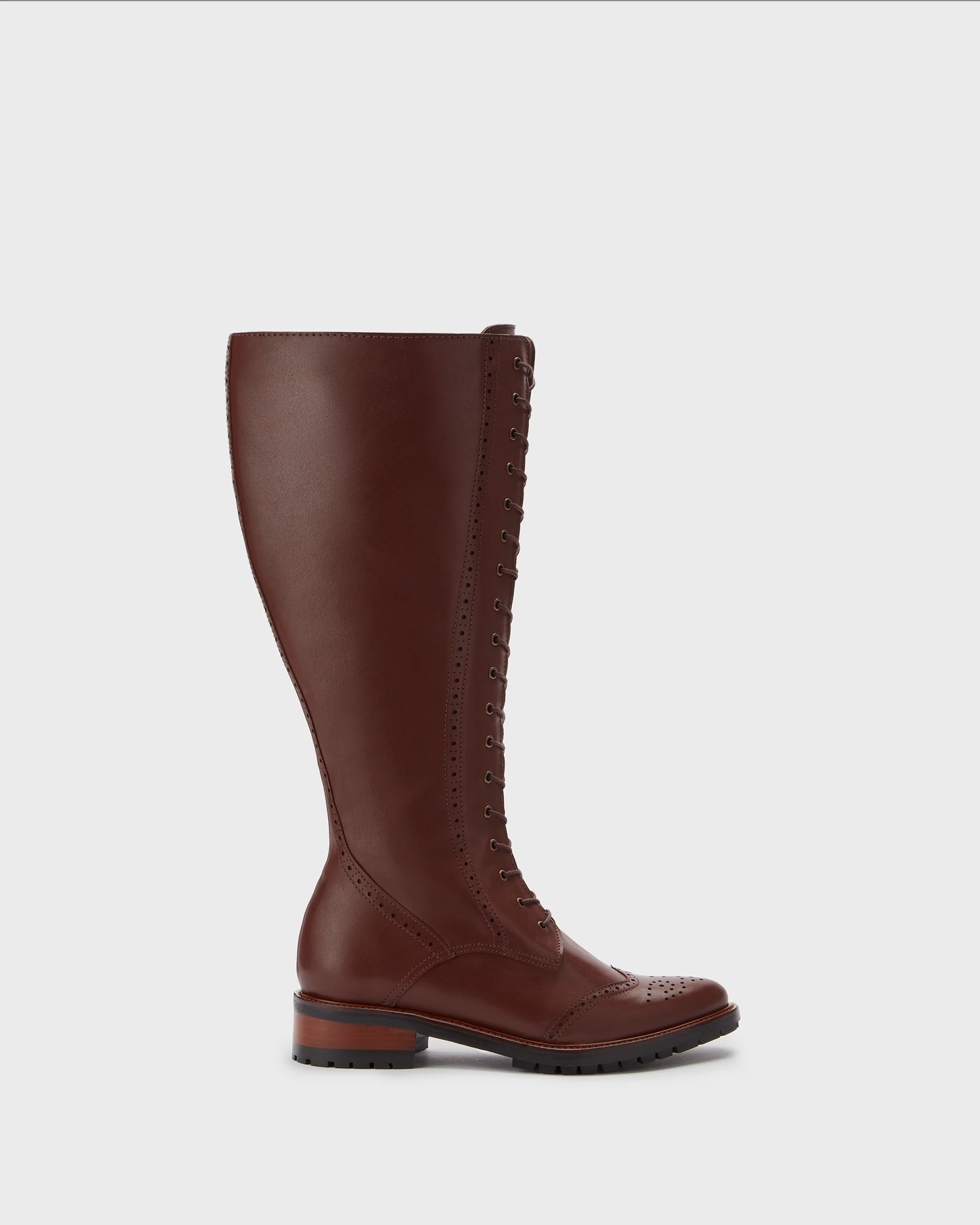 Marvel Knee High Boots in Brown Leather - Image 2